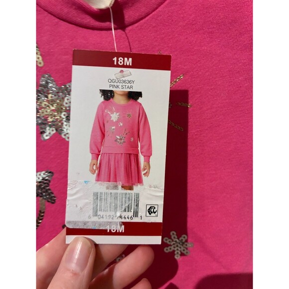 NWT Peek Pink Shooting Stars Tutu Dress - 18M - Picture 3 of 3